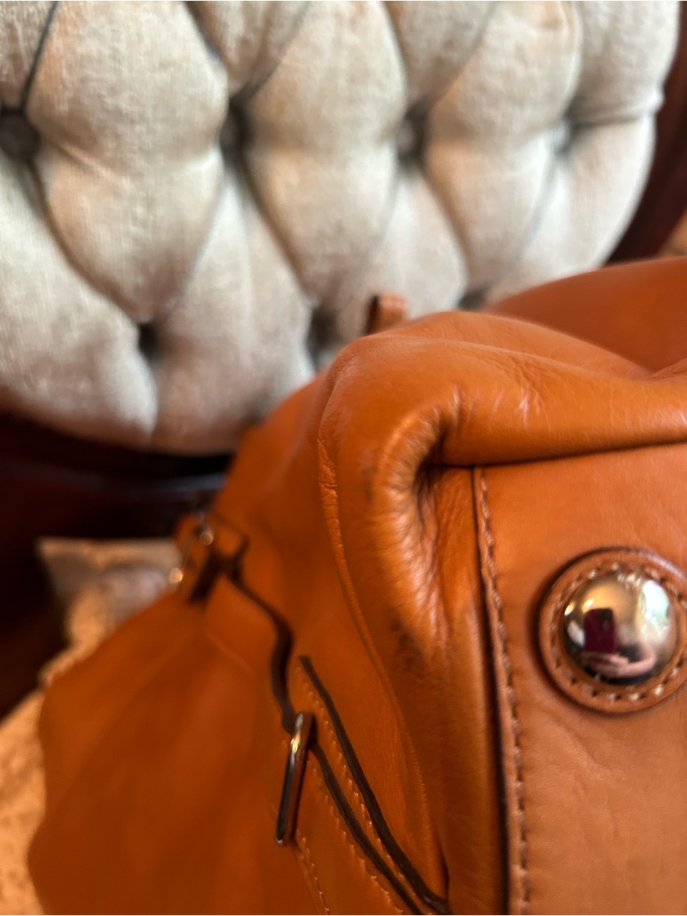 Coach  Madison Mia Caramel Leather Shoulder Bag with Silver Hardware - Picture 6 of 11